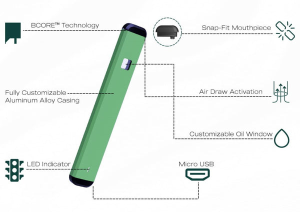DS9 - 0.5ml/1.0ml Empty Disposable Vape Pen with Packaging