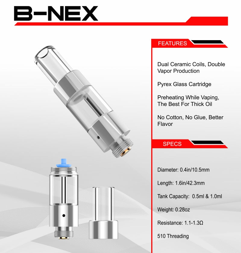 BNEX - 0.5g Glass Vape Cartridge – Built for Bold Performance