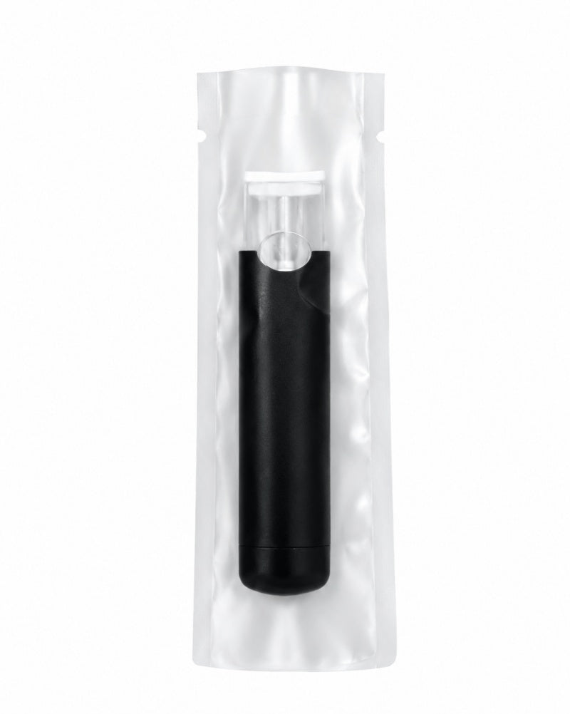 “Disposable vape device individually packed in a transparent protective bag
