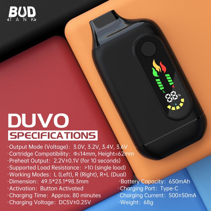 DUVO 510 Thread Dual Cartridge Battery | BUDTANK DUVO 510 Thread Dual Cartridge Battery | BUDTANK
