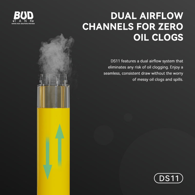 Ds11 - Empty 1ml Postless Disposable Vape Pen - Dual Airflow | BUDTANK Ds11 - Empty 1ml Postless Disposable Vape Pen - Dual Airflow | BUDTANK