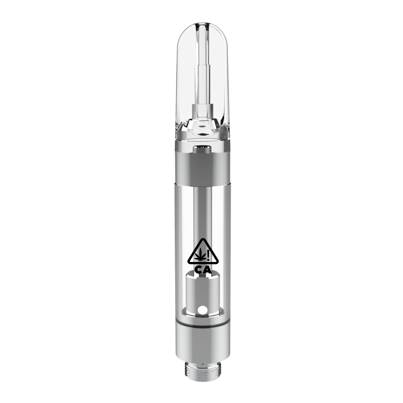 G5 - 1g Ceramic Core Empty Vape Pen Cartridge with CA Logo - Press Top Mouthpiece