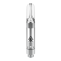 G5 - 1g Ceramic Core Empty Vape Pen Cartridge with CA Logo - Press Top Mouthpiece