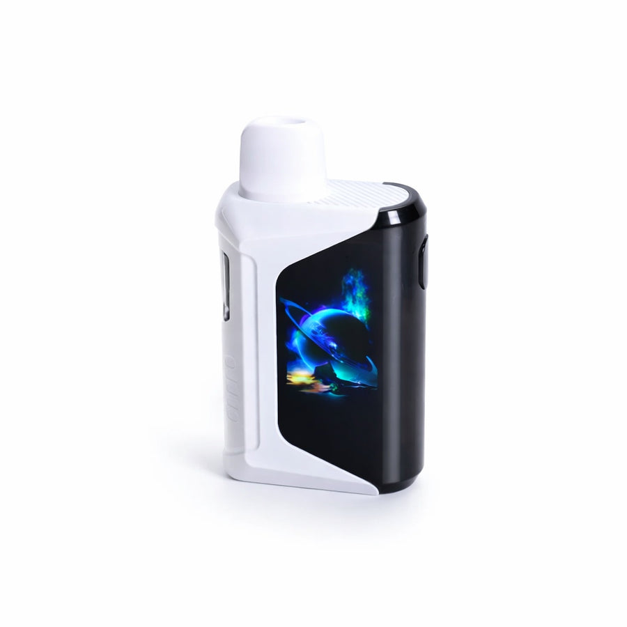 Electronic vape 3ml with a colorful display on a white background