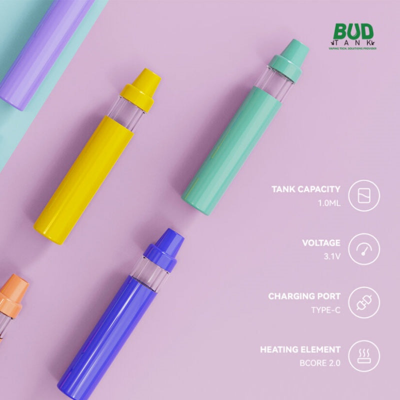 Ds11 - Empty 1ml Postless Disposable Vape Pen - Dual Airflow | BUDTANK Ds11 - Empty 1ml Postless Disposable Vape Pen - Dual Airflow | BUDTANK