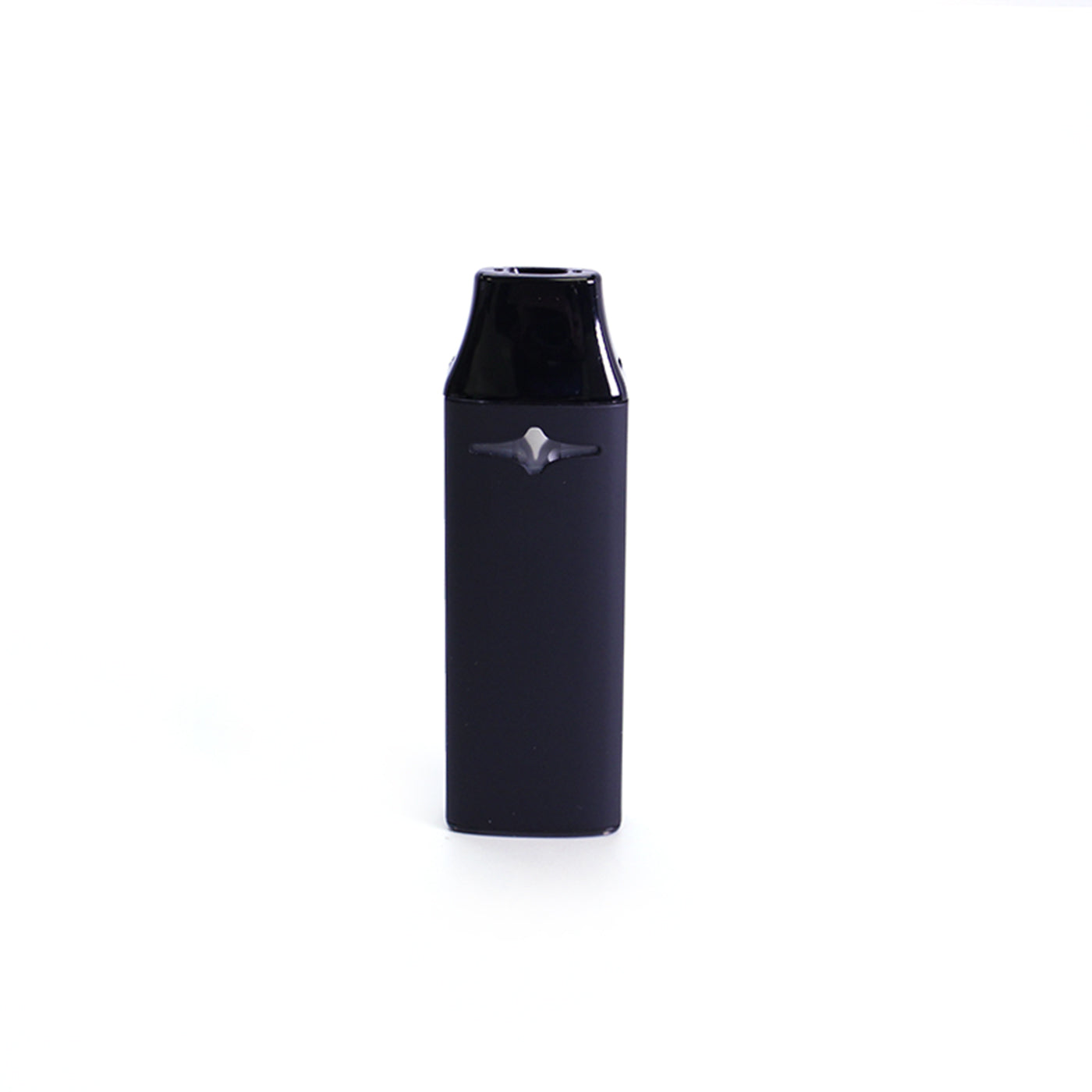 Black black disposable vape on a white background
