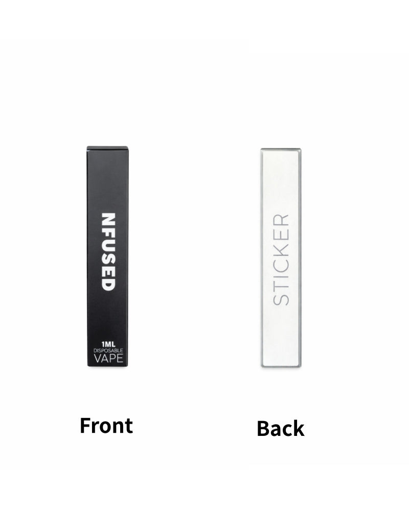 NFUSED Vape Pen Packaging – 1ML Disposable Vape Packaging (Clearance, Sticker Label Required)