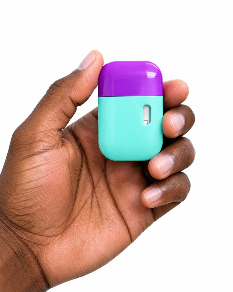 D088 compact 1ML square disposable vape held in hand