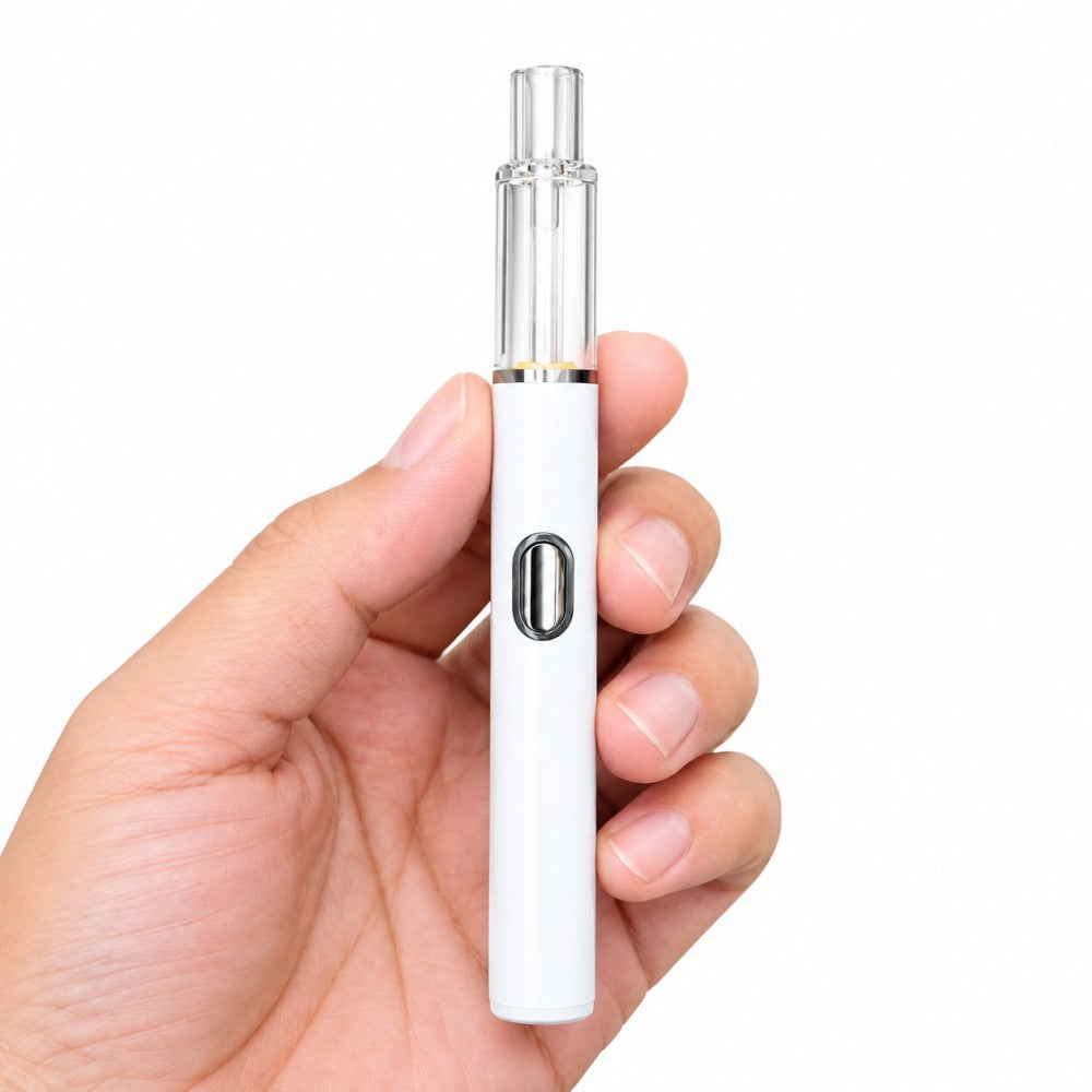 Glasso all-glass refillable oil cartridge for distillate live resin and rosin