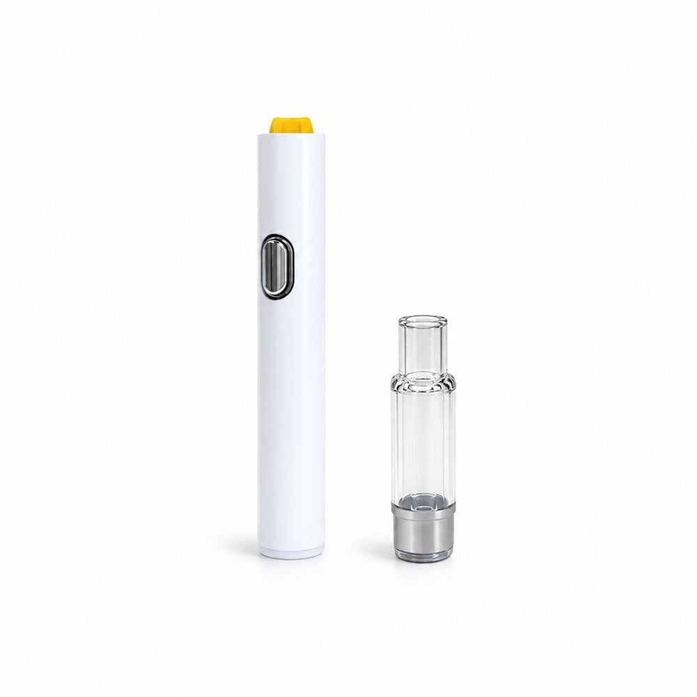 Glasso refillable glass oil cartridge with rechargeable vape pen battery